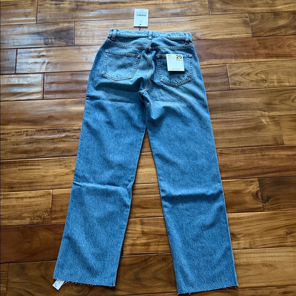 Reformation Val 90s Mid Rise Straight Short Women's Jeans Size 25S Colorado - Picture 6 of 6